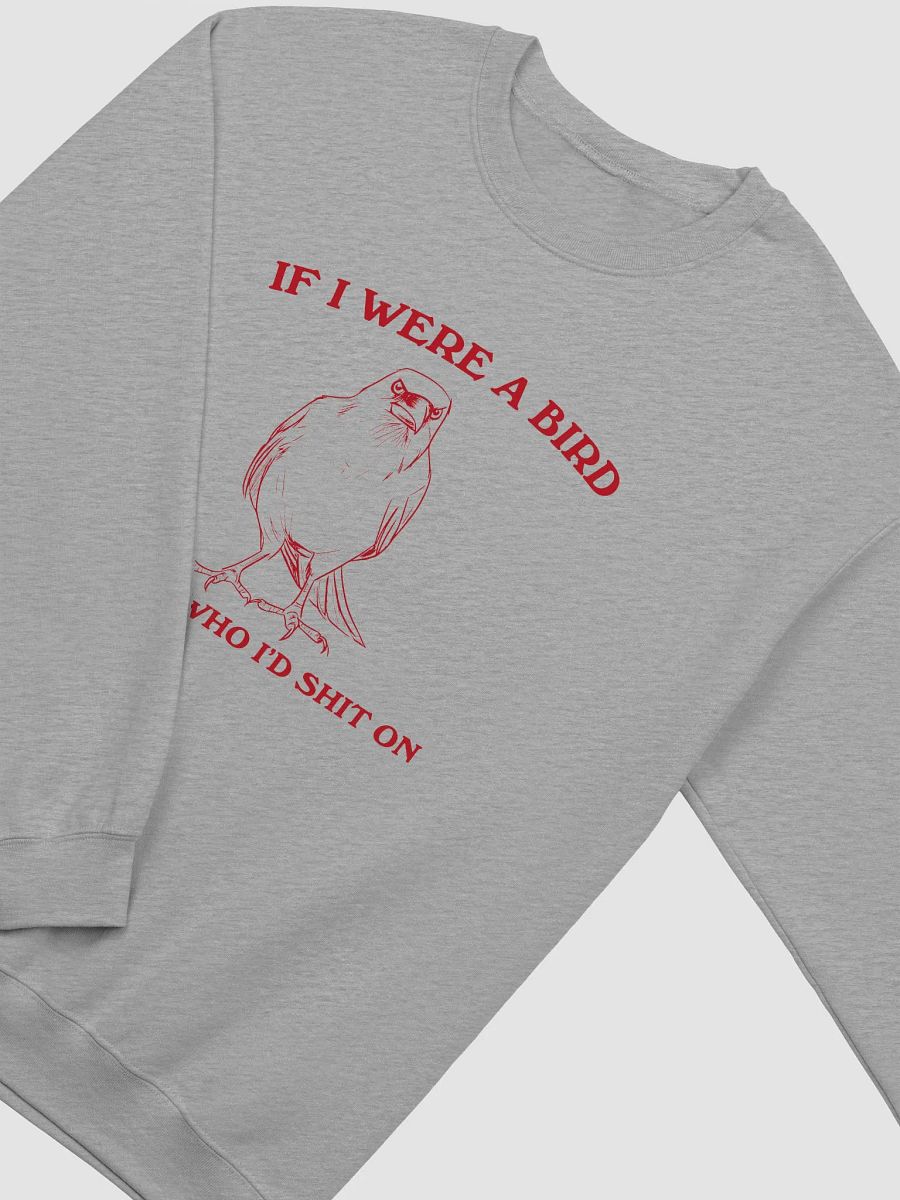 If I were a bird I'd know who to shit on Crewneck product image (2)