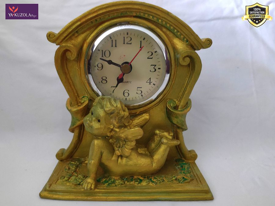 Relógio anjo dourado verde, decoração quarto, presente aniversário product image (3)