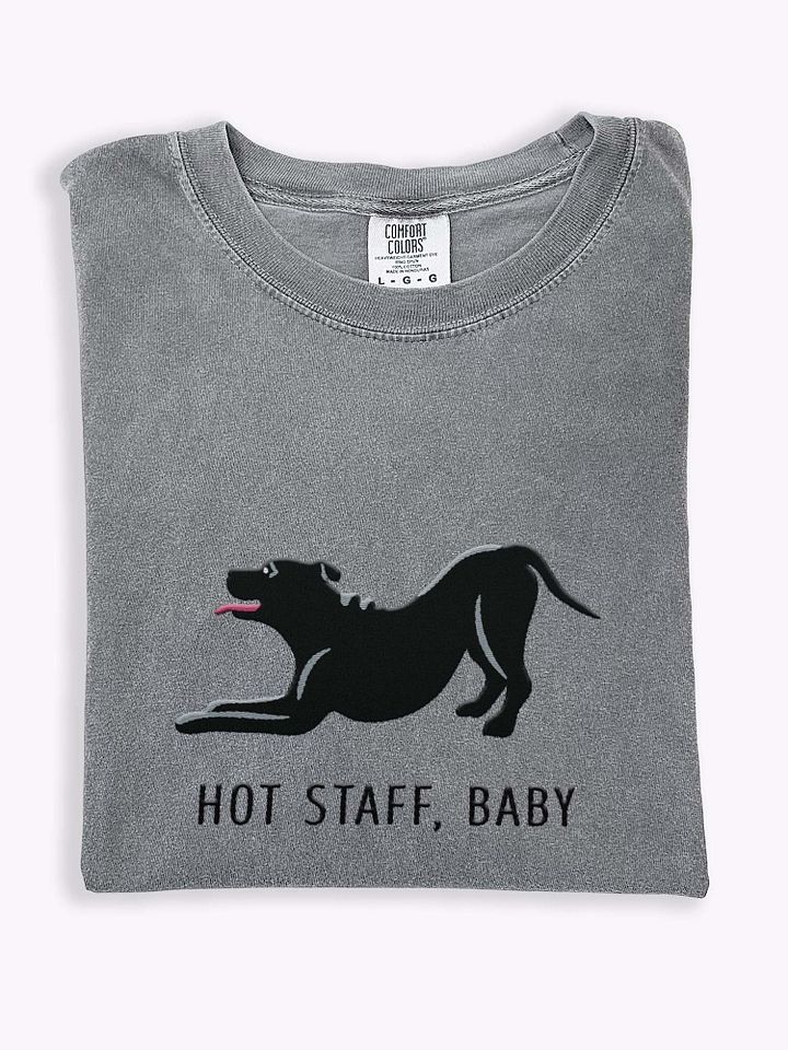 Hot Staff, Baby T-Shirt(Embroidered) of a Staffordshire Terrier(Black) product image (1)