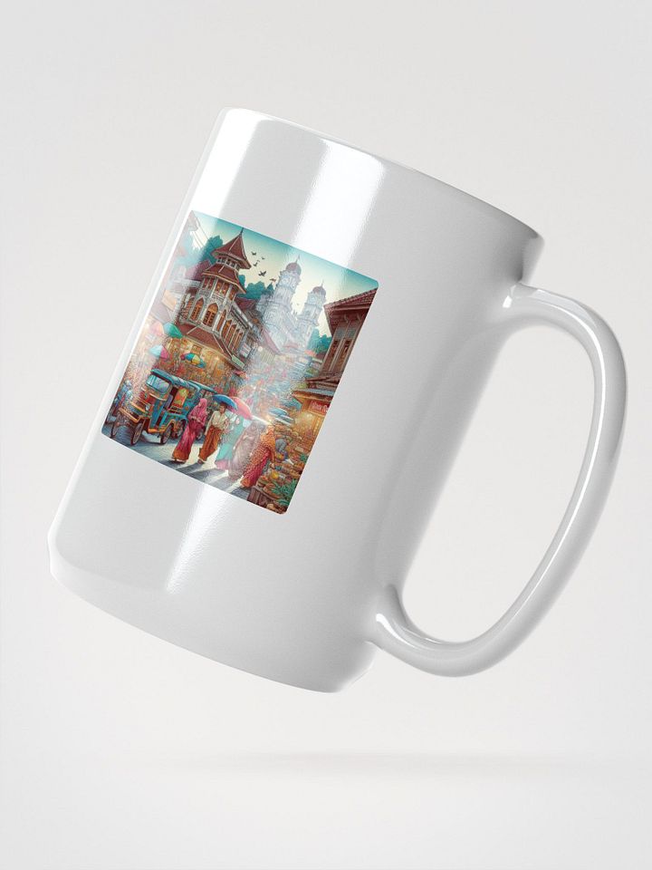 Asian Street Life Mug | AIart Bukittinggi city product image (2)