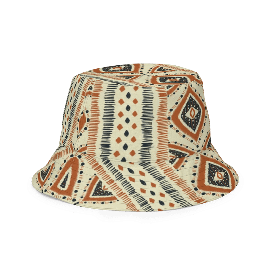 Tribal Harmony: Ikat African Tribal Traditional Pattern Reversible Bucket Hat product image (10)