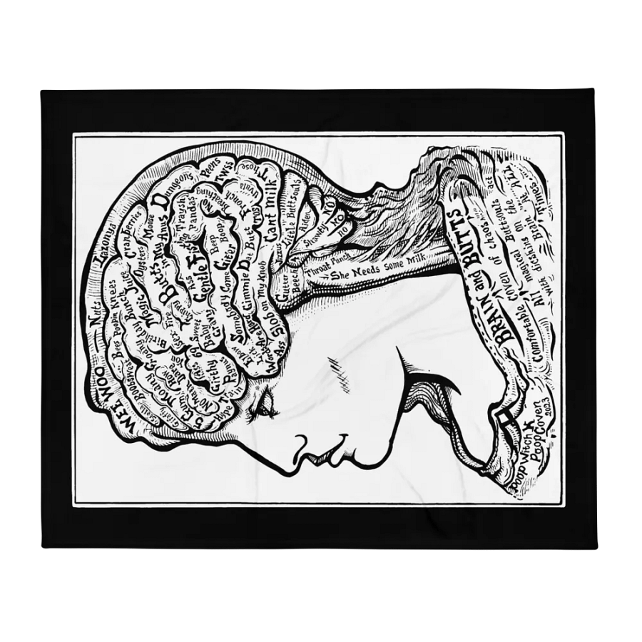 On The Brain OG Fleece Blanket product image (4)