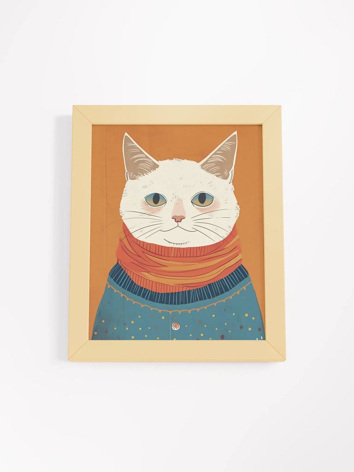 Whiskered Wanderer Framed Matte Poster product image (2)