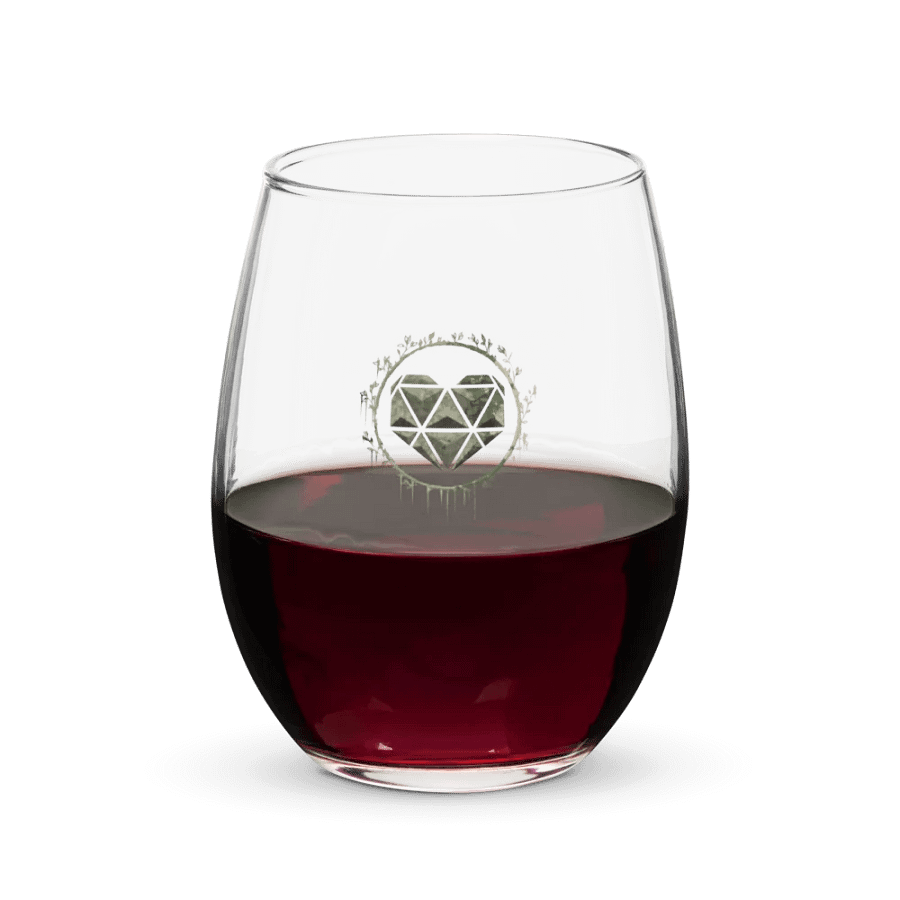 Green Heart stemless wine glass product image (3)