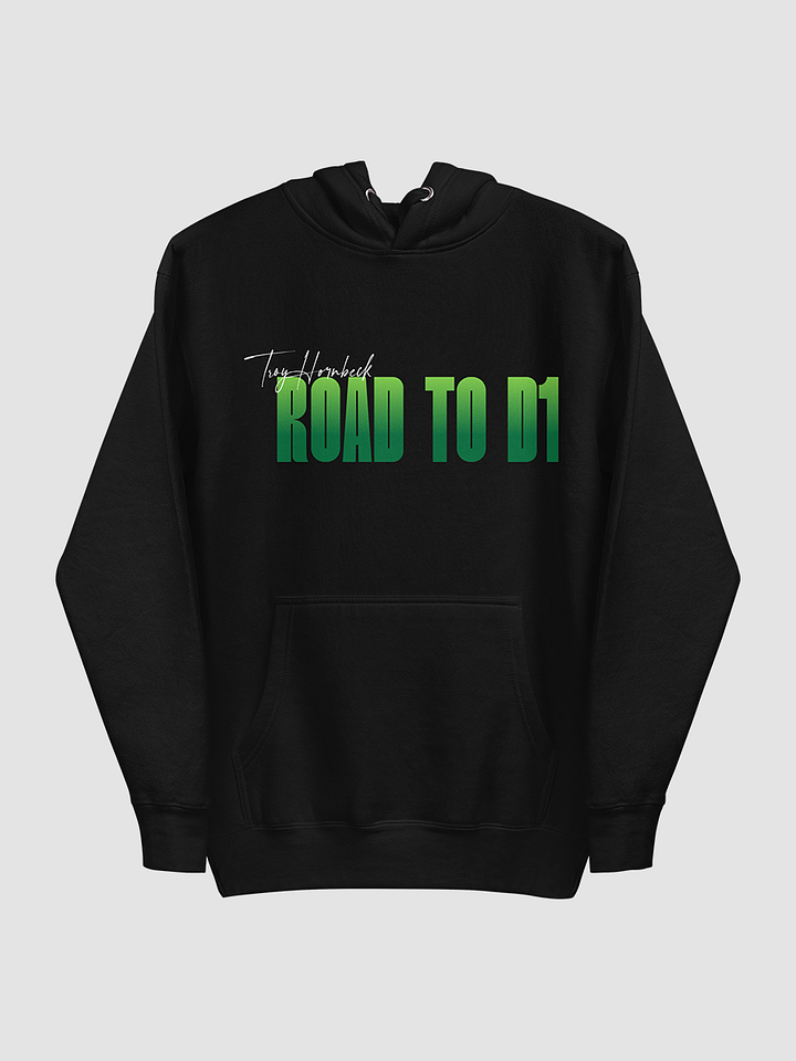 Troy Hornbeck - ROAD TO D1 - Black Hoodie with GREEN product image (2)