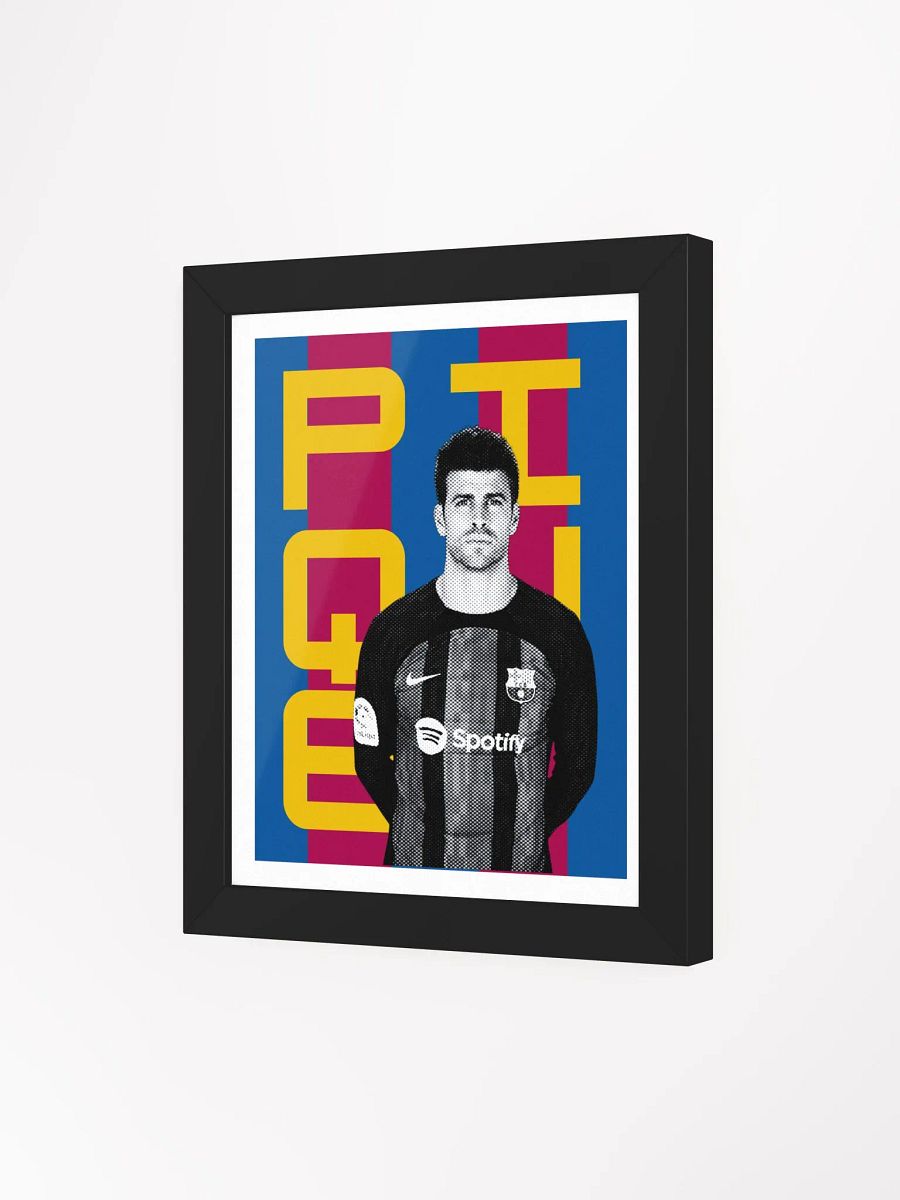Gerard Piqué BW Barcelona Name Art Framed Print product image (3)