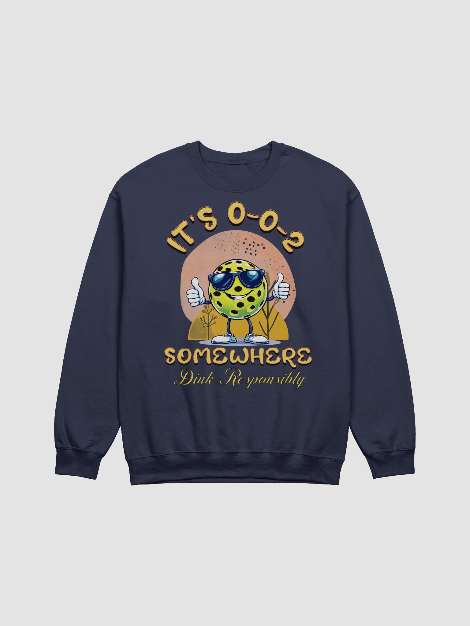 Its 002 Somewhere Pickleball Thumbs Up Sweatshirt product image (3)