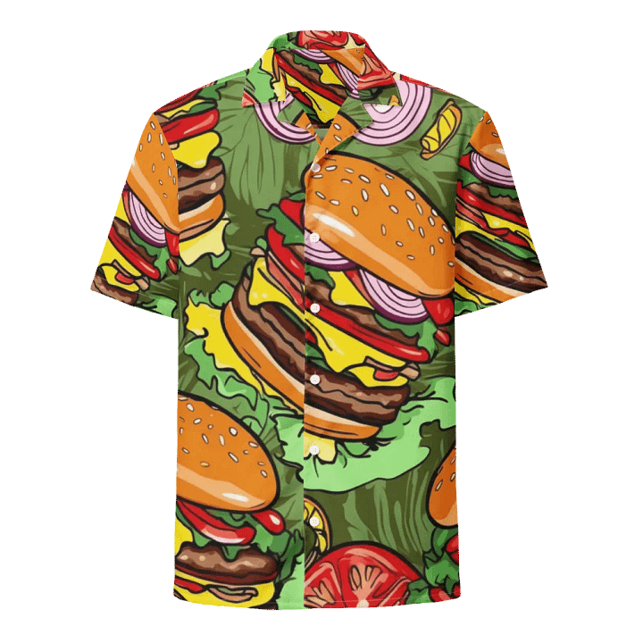 Hamburger BBQ Bliss Hawaiian Shirt product image (1)