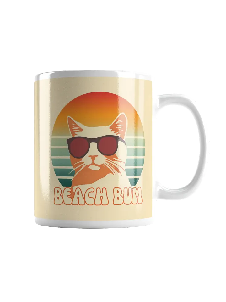Beach Bum Cat Sunglasses Ceramic Mug product image (1)