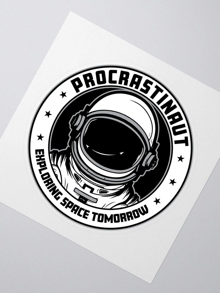 Procrastinaut Sticker – For Space Lovers Who Take It Slow product image (5)