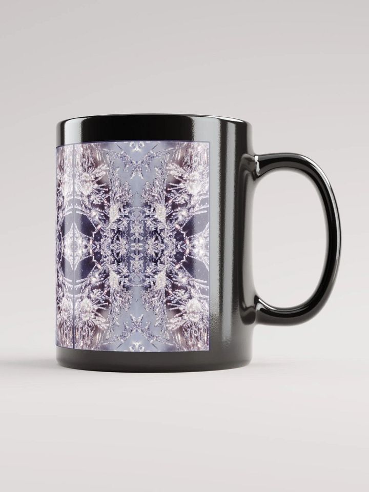 Nature Mandala Mug, Frost Mandala, Frosty Windows, Nature Art Cup, Psychedelic Kaleidoscope Artwork, 11 oz product image (1)