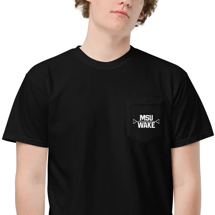 MSU Wake Pocket Tee (Dark) product image (1)