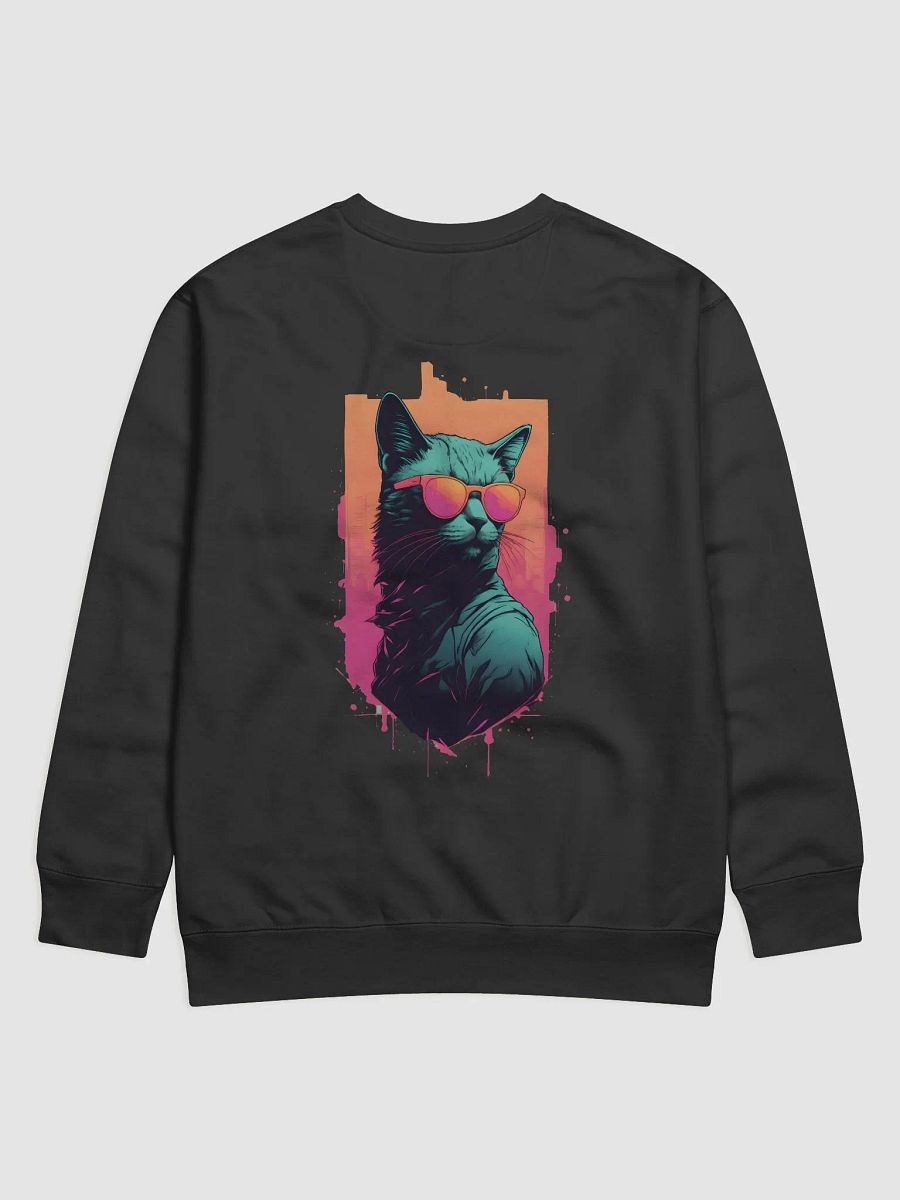 Confident Cat Neon Sunglasses Sweatshirt product image (10)
