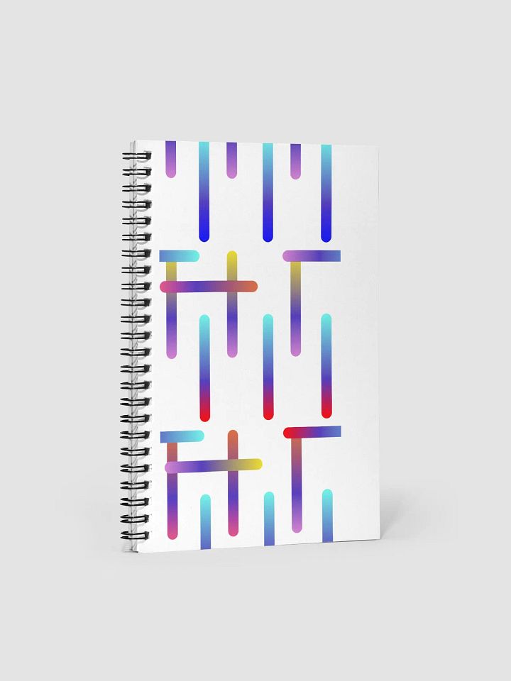 Multi-colored Neon Strips Pattern Spiral Notebook product image (1)