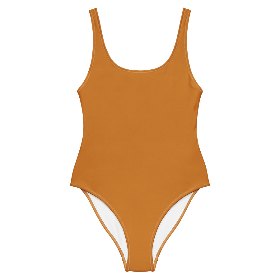 Bronze Gold Solid Color Retro Inspired Women's One Piece Swimsuit product image (1)