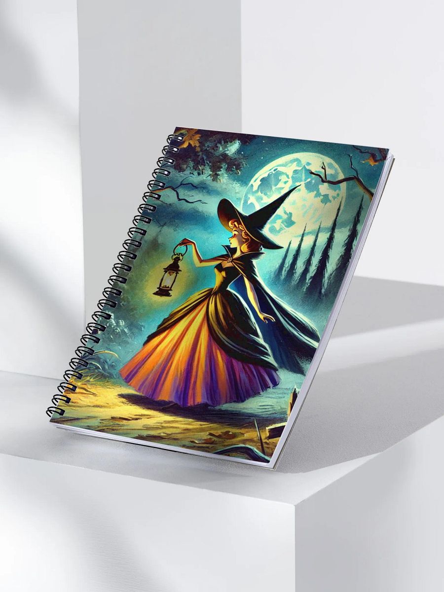 Midnight Stroll Witch Halloween Spiral Notebook product image (3)