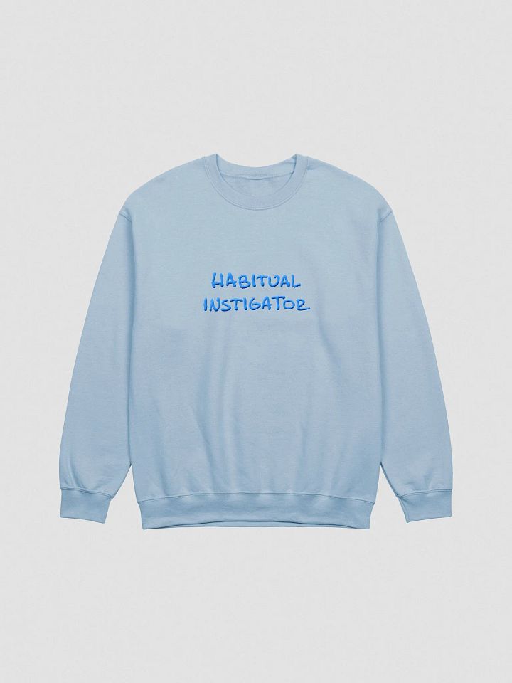 HABITUAL INSTIGATOR (lg. design, aqua thread) embroidered crewneck product image (7)