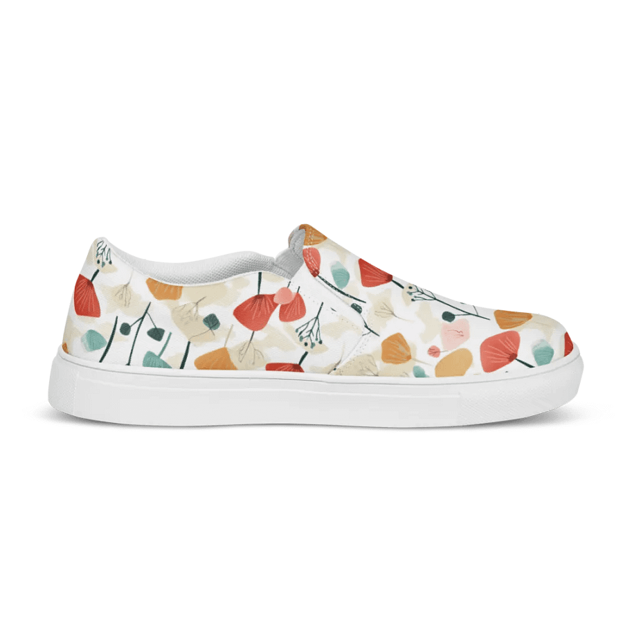 Pretty Floral Pattern All Over Print Slip On Shoes product image (9)