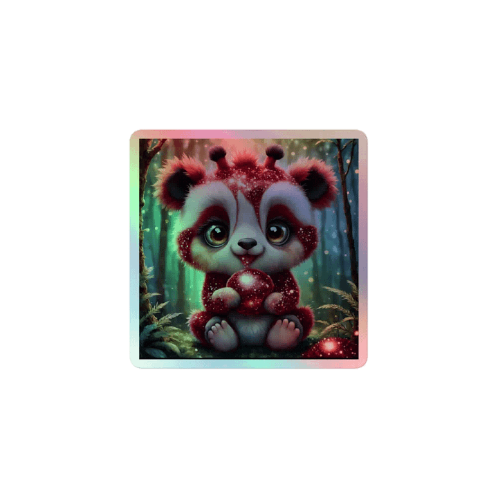 Whimsical Panda Fantasy Holographic Sticker Sheet product image (1)