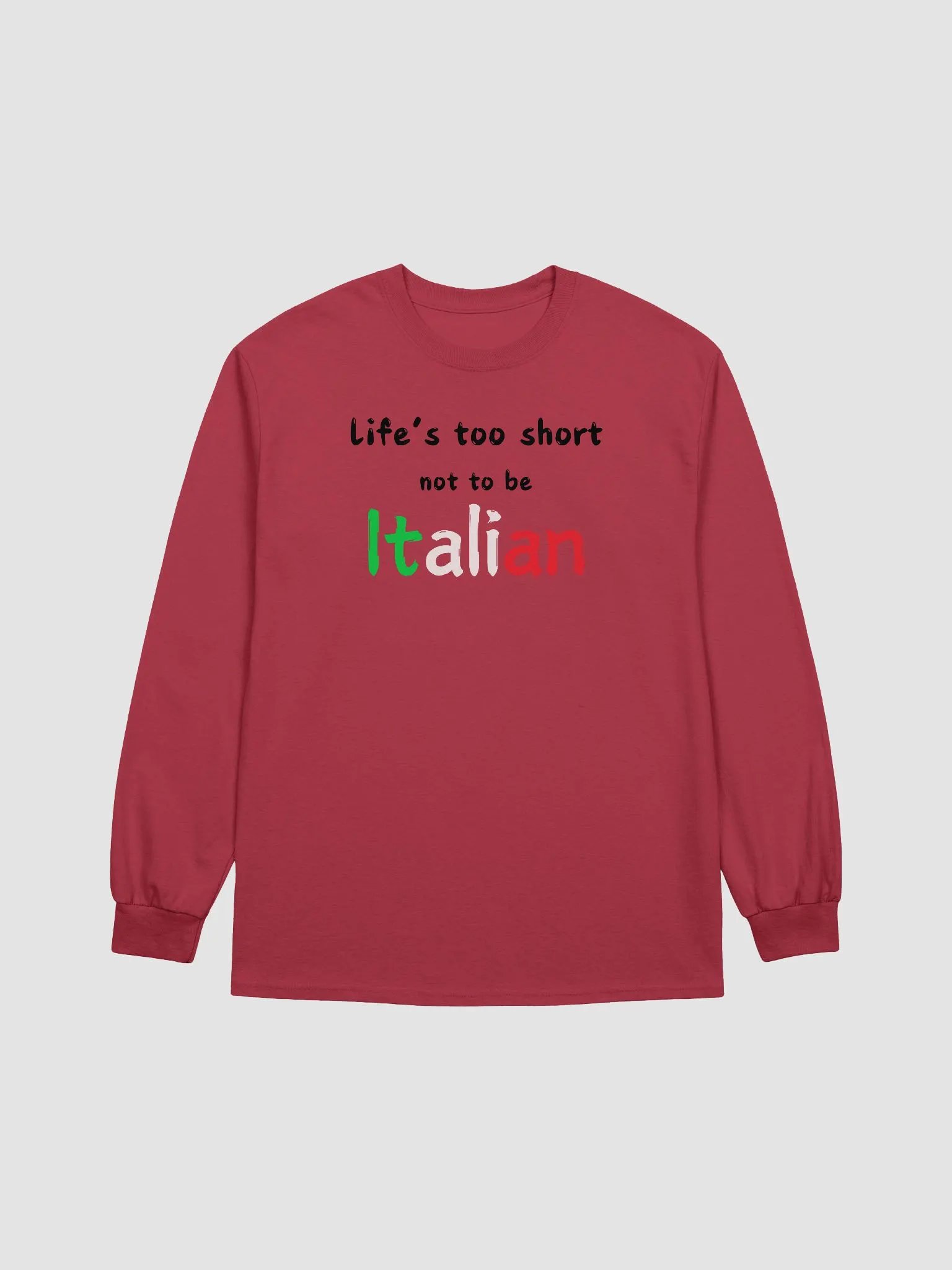 Italian Flag Long Sleeve Tee product image (3)
