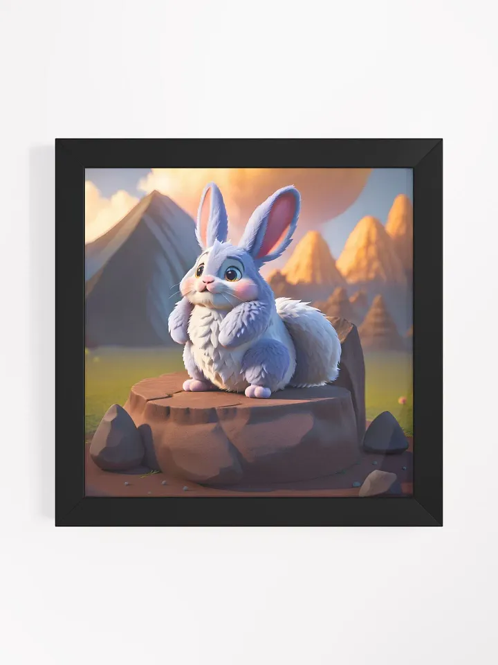 Endangered Species - Mexico - Volcano Rabbit Eco-Friendly Ayous Wood Framed Poster product image (1)