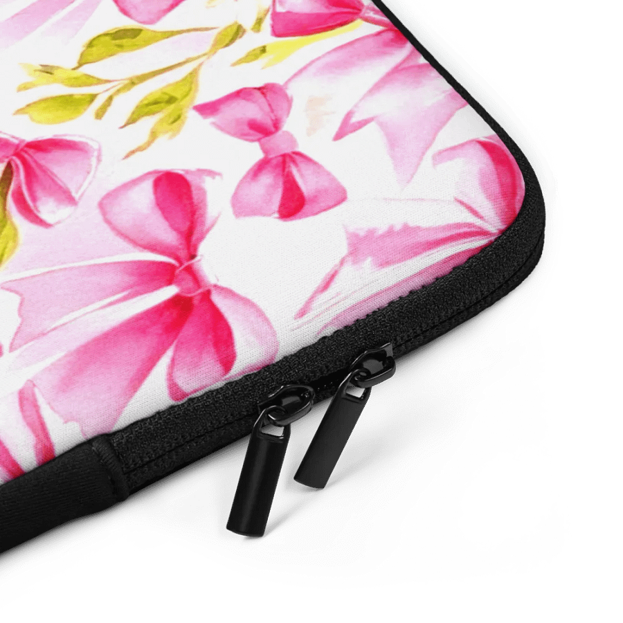Pink Bows and Floral Laptop Sleeve product image (4)
