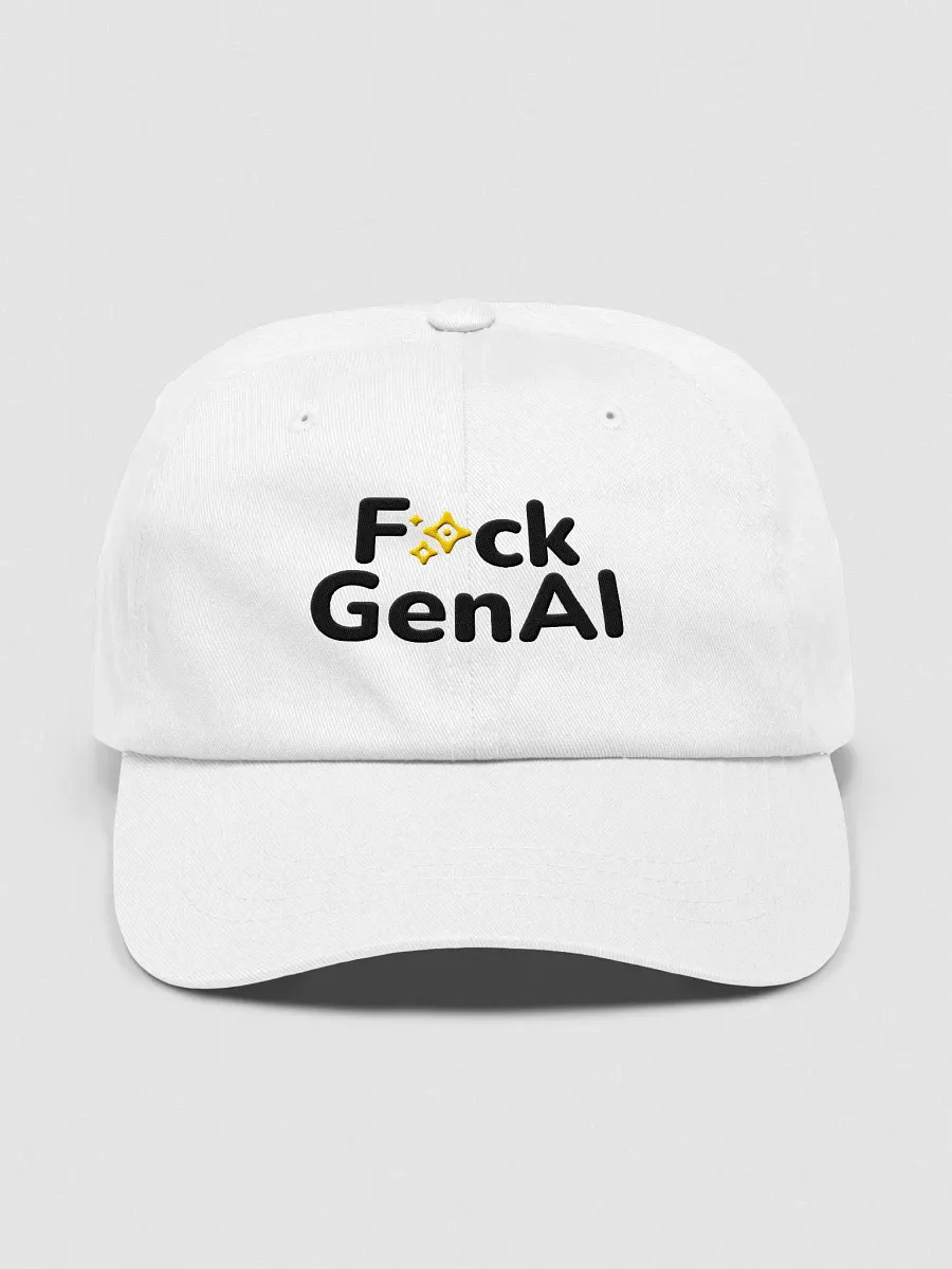 Absolut Idiocy Dad Hat - F✨ck Generative AI (Black Logotype) product image (1)