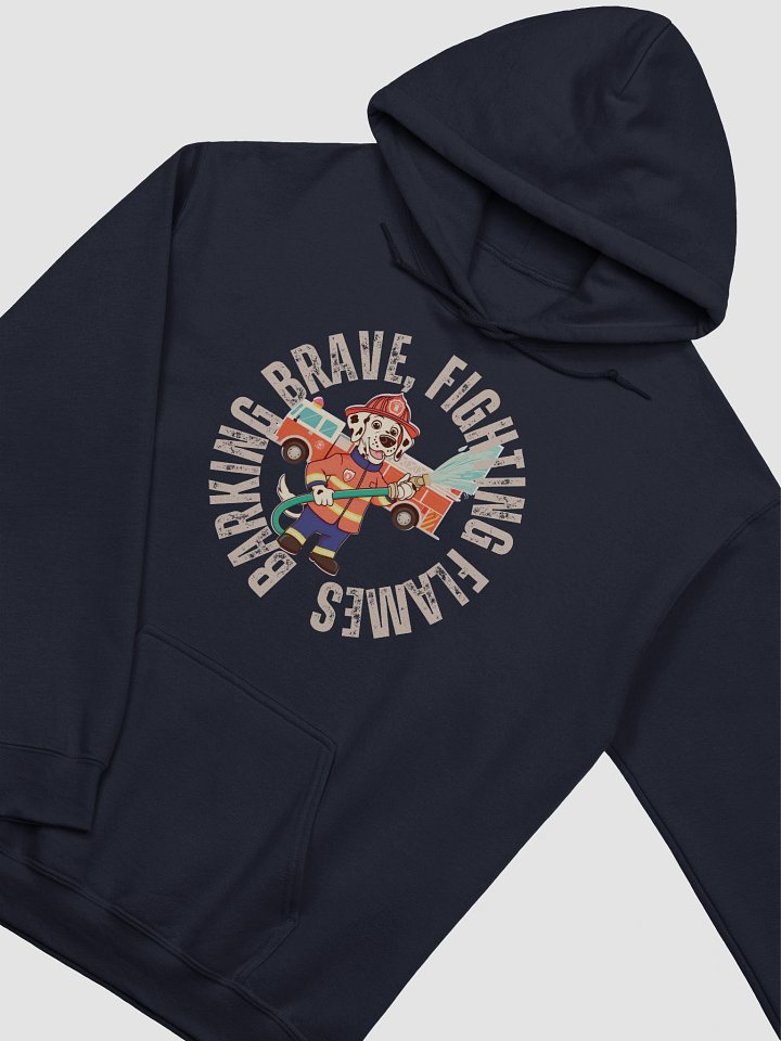 barking brave fighting flames unisex hoodie product image (1)