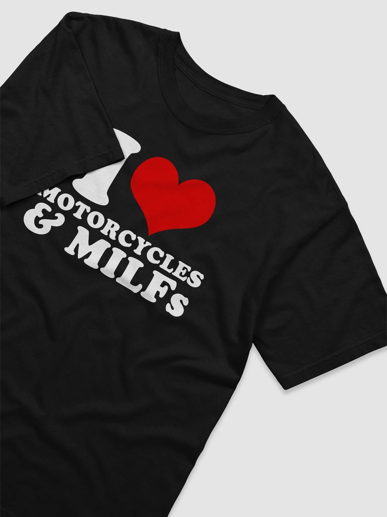 I Heart Motorcycles & MILFs! Crew Neck T-Shirt product image (3)