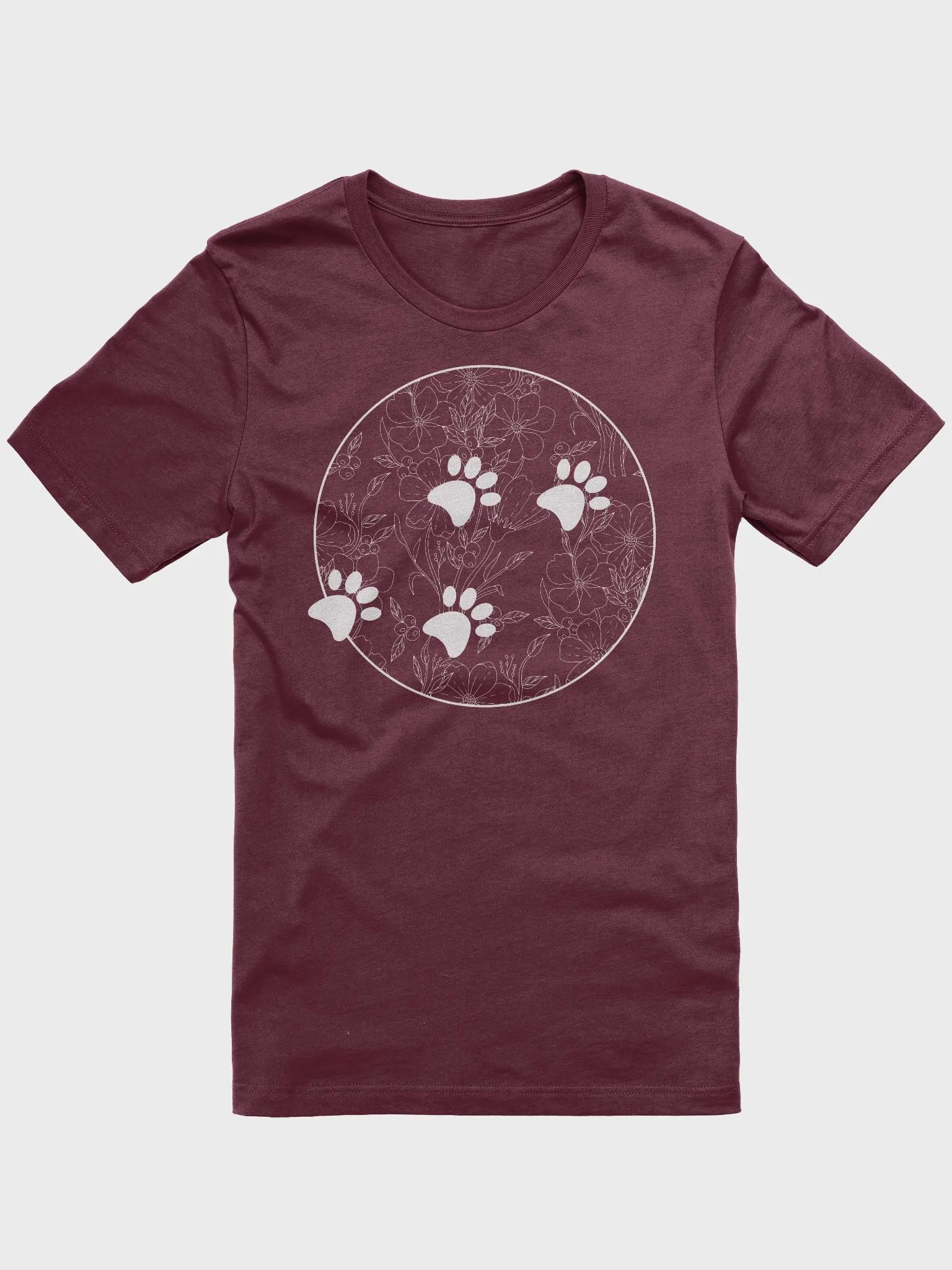 Floral Paw Print Mandala T-Shirt - Dog Lover Boho Tee product image (6)