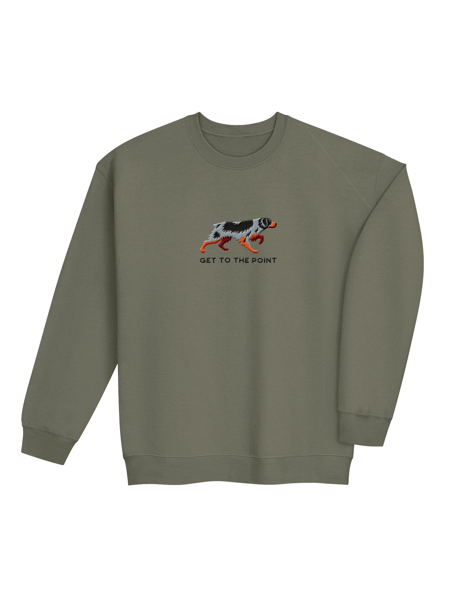 Get to the Point Sweatshirt (Embroidered) of a Brittany Spaniel(Tricolor) product image (19)