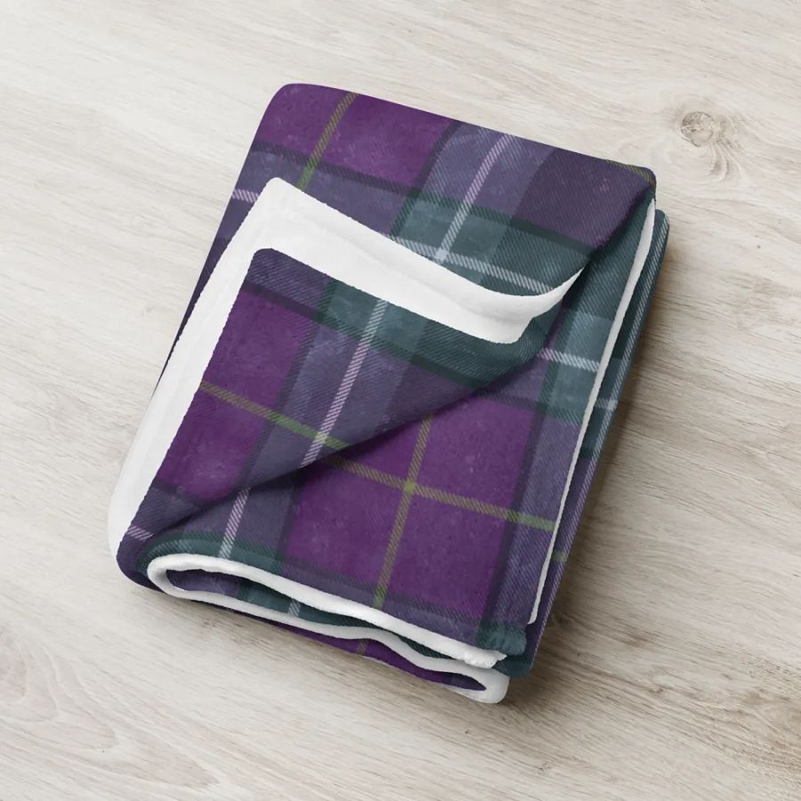 Purple/Green Plaid Blanket product image (12)