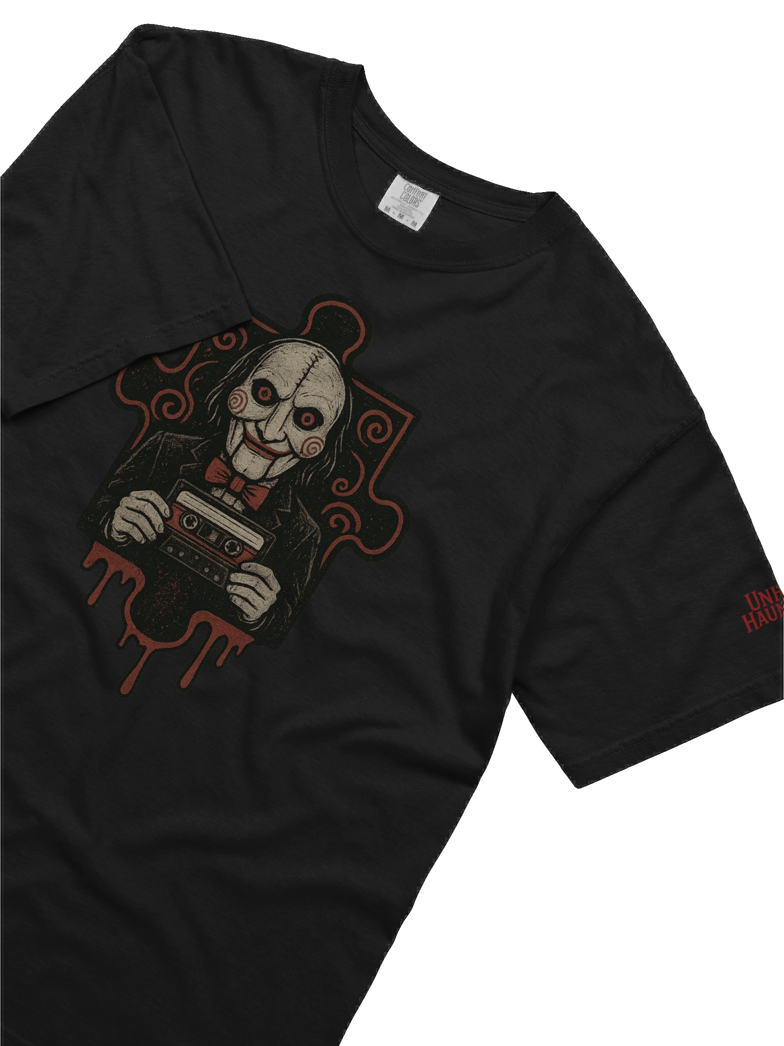 Unholy Hauntings Saw Black Tee product image (5)