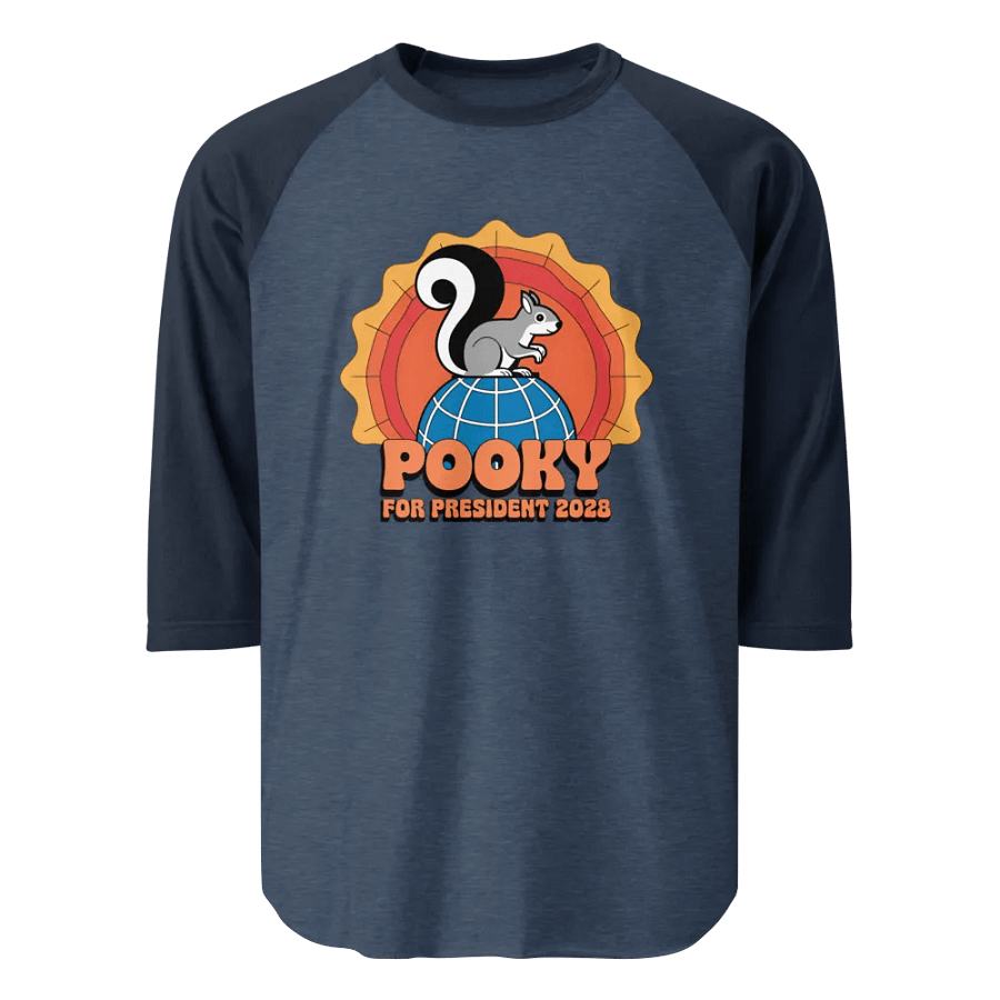 Pooky for President 2028 Raglan Tee product image (1)