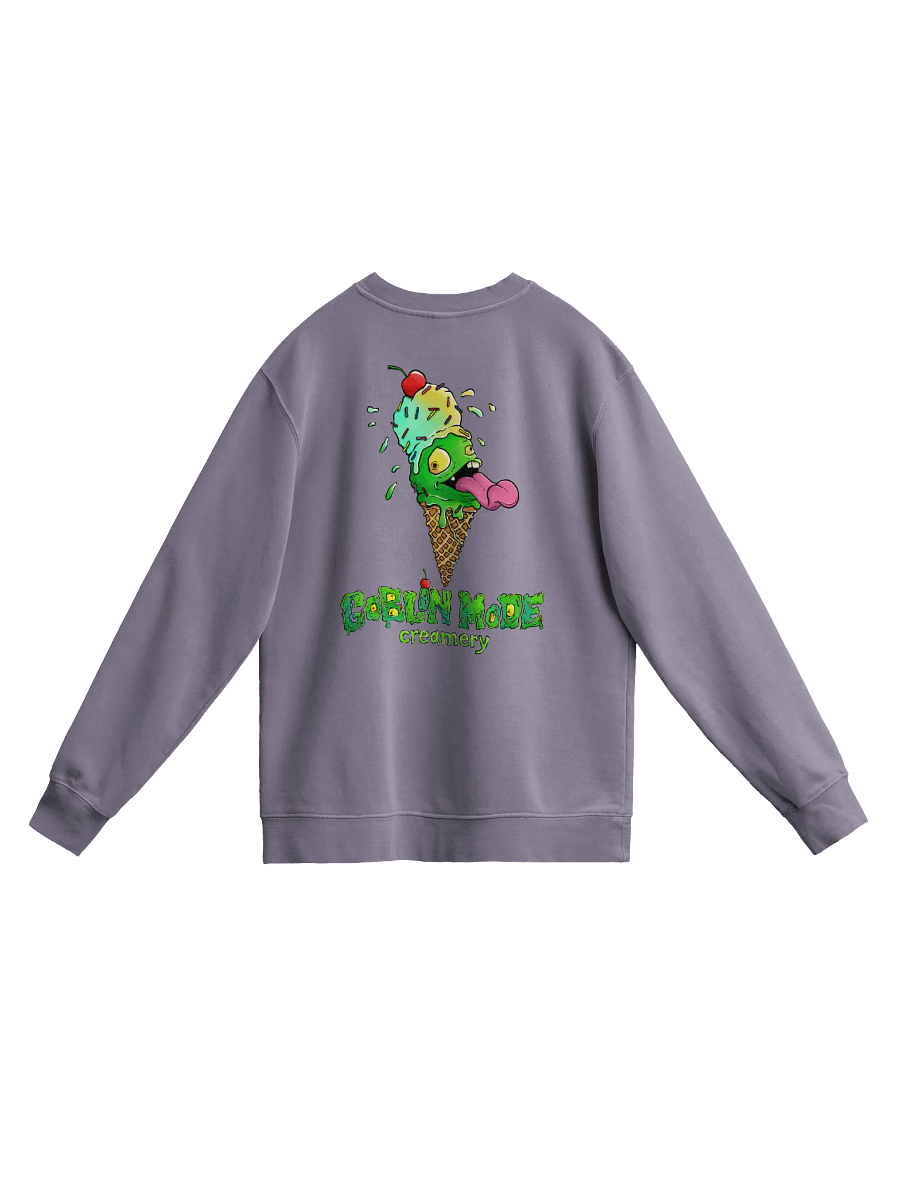 Goblin Mode Creamery Cone on front w/ Font & Cone Logo on back Crewneck product image (2)