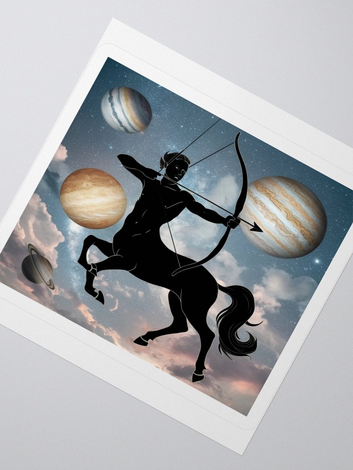 Exclusive Sagittarius Zodiac Sticker: Centaur Archer in Cosmic Sky - Perfect for Astrology Lovers and Gift-Giving! product image (6)