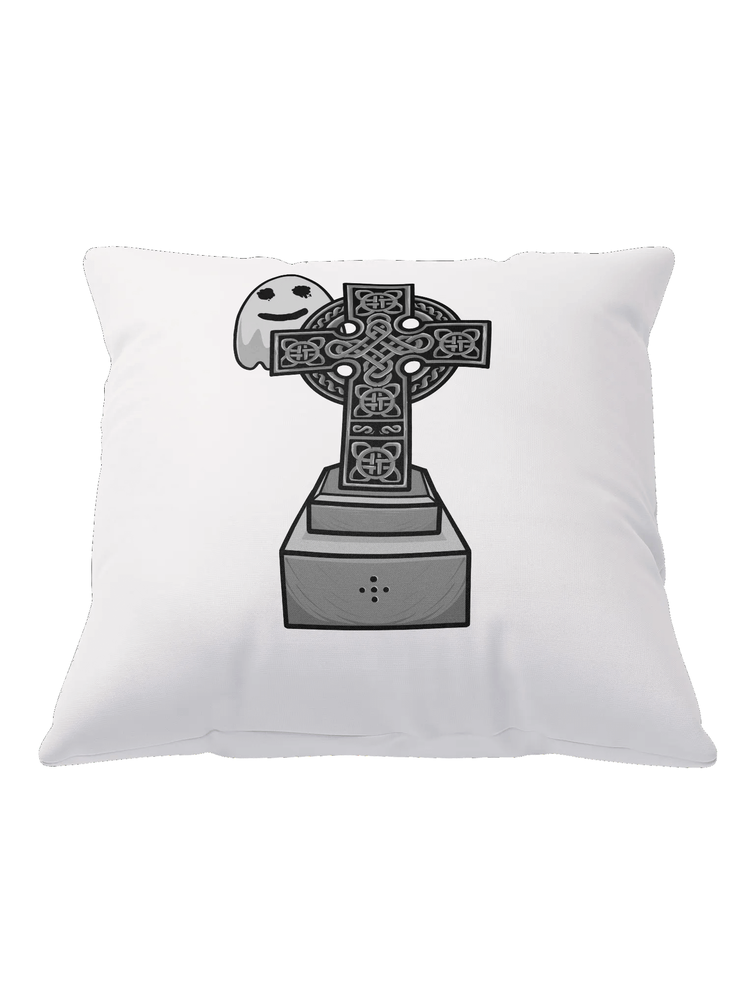ghost behind cross pillow 18x18 product image (1)
