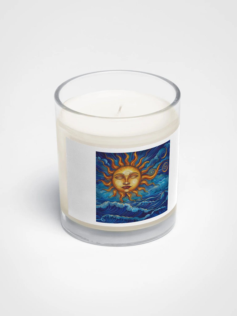 Meditation Mindfulness Candle Sun over the Ocean Vintage Design product image (2)