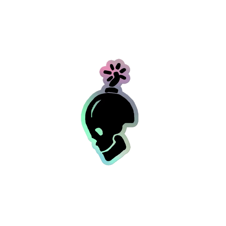 Bomb Skull holographic Sticker product image (1)