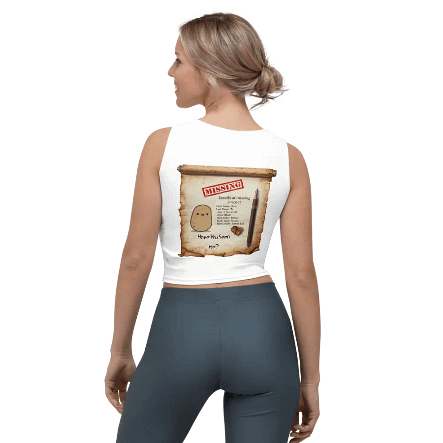 Cute Potato Missing Crop Top product image (2)