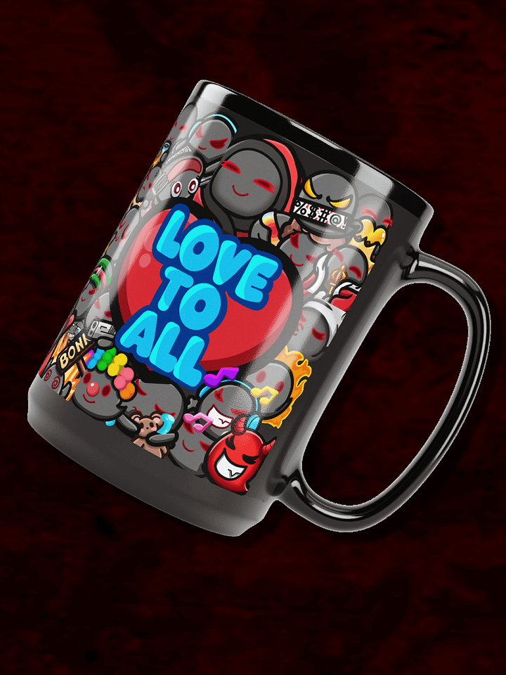 Emote-tional Support Black Mug - 15oz product image (1)