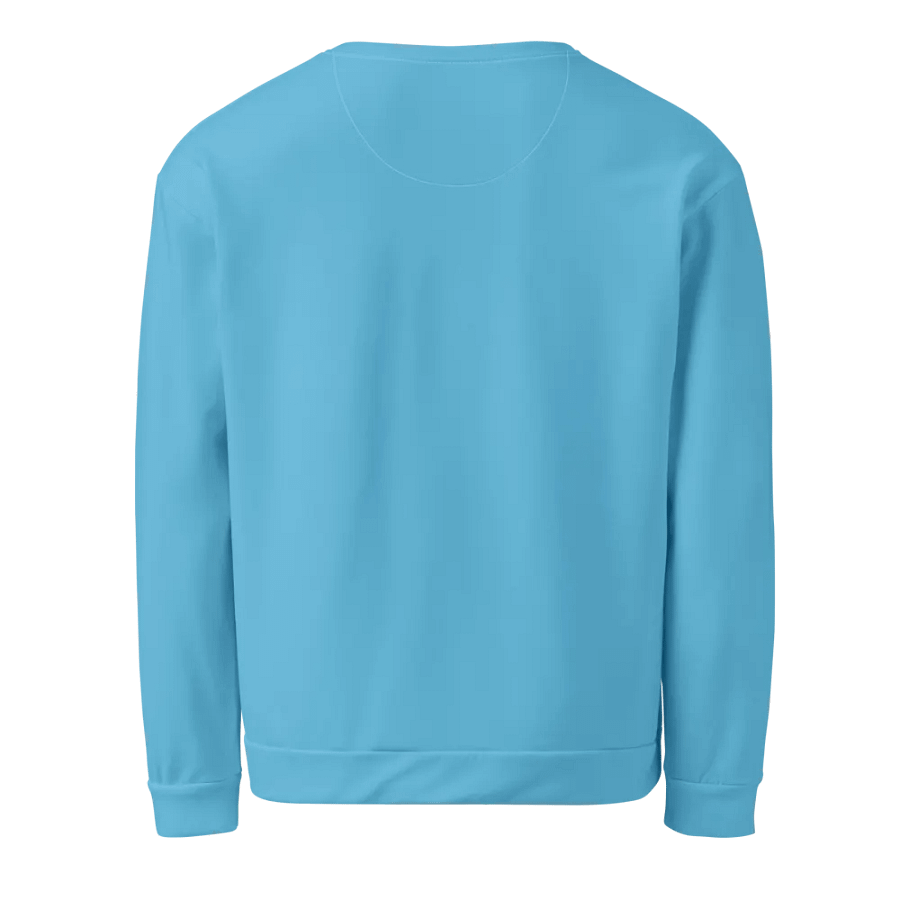 Plain Medium Light Blue Light Summer Unisex Recycled Polyester Heavyweight Premium Sweatshirt by Treasure Pie product image (2)