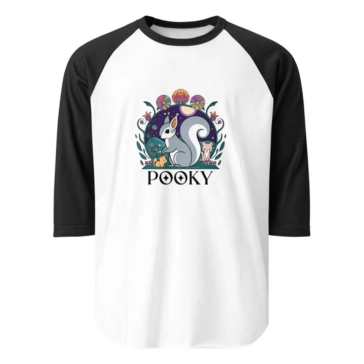Starry Night Squirrel ¾ Sleeve Raglan Tee product image (1)
