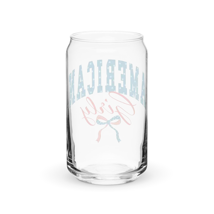 American Girly Print Glass Can Cup With Or Without Lid product image (6)