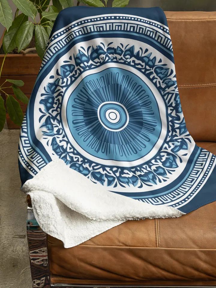 Hellenic Shield Mati: Throw Blanket product image (1)