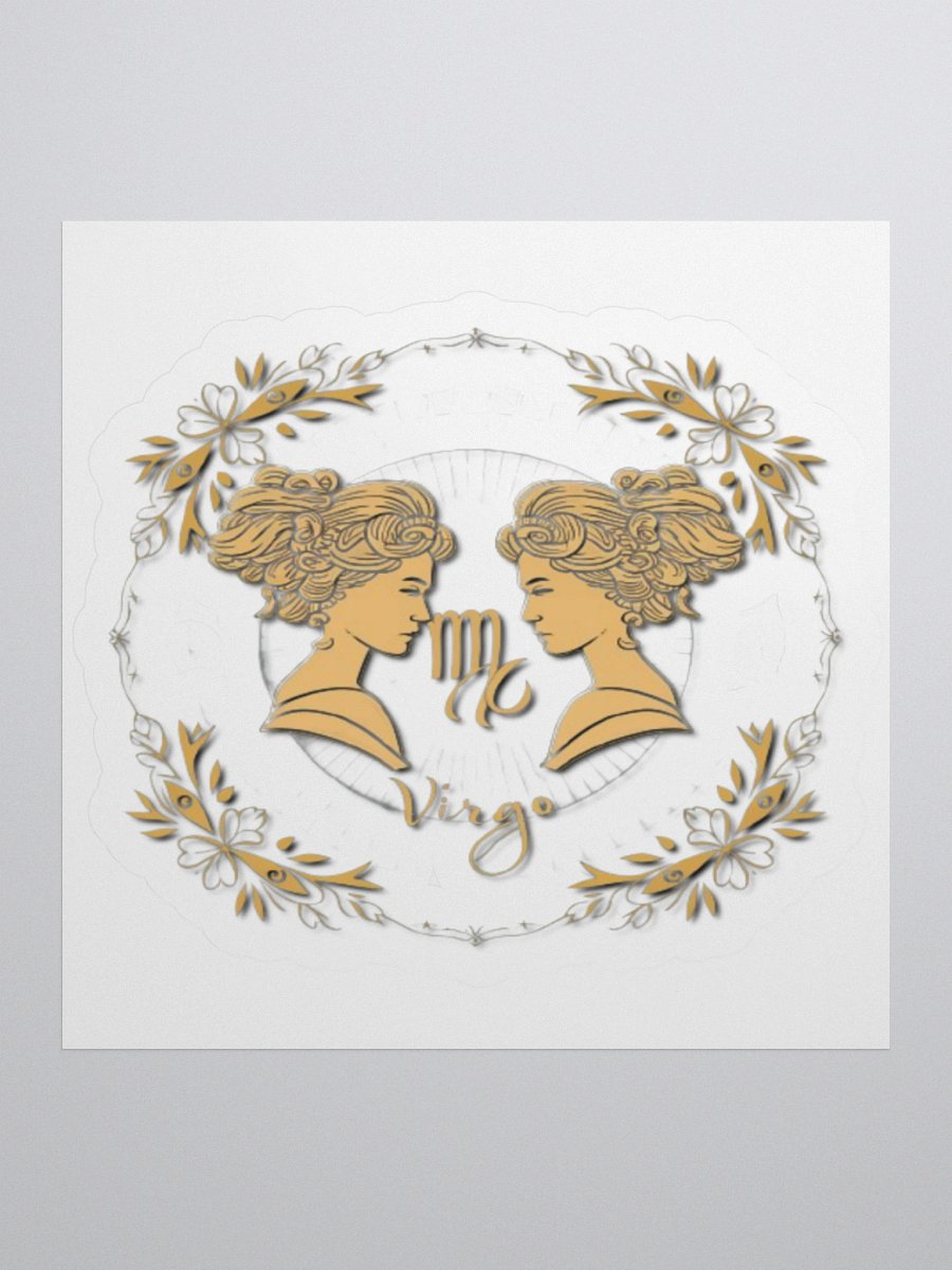 Virgo Zodiac Sticker - Elegant Female Profiles - Vinyl product image (3)