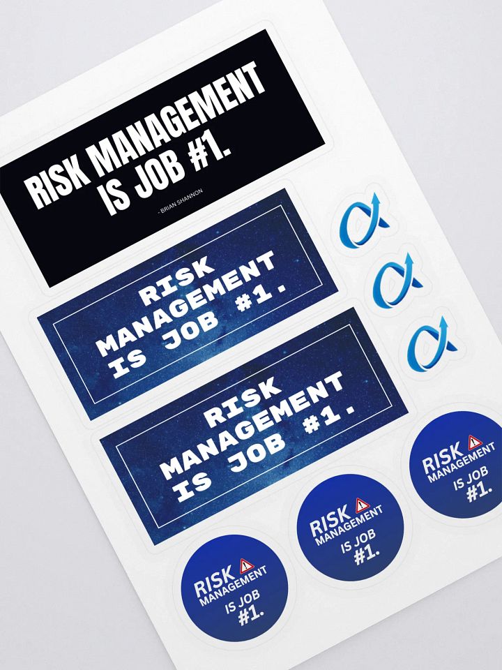 Risk Management is Job #1 Stickers product image (1)