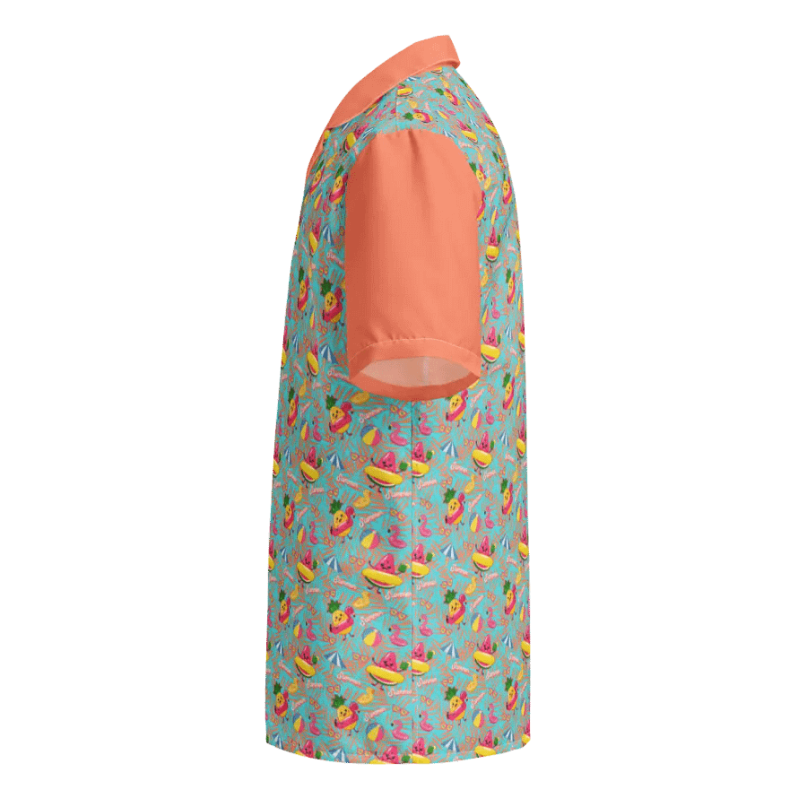 Funny Floaties Summer Hawaiian Women's Button Shirt product image (8)