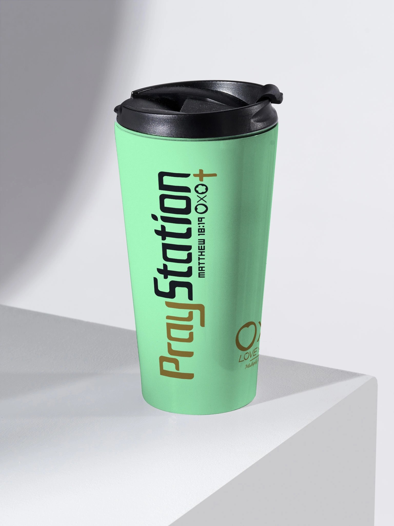 LXA PrayStation Travel Mug - Mint | Love X Aloha - Faith Collection | Premium Christian Merch product image (2)