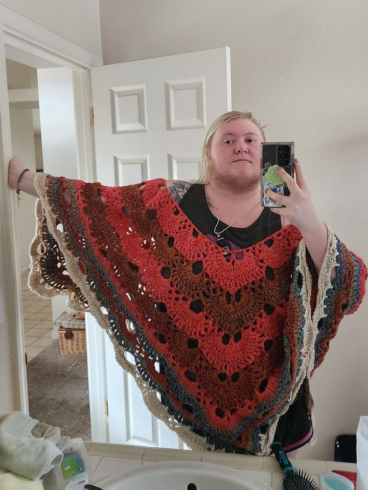 Homespun XXL poncho product image (2)